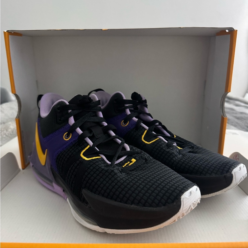 Black/Yellow/Purple Lebron Basketball Shoes | US W size 9.5 / US M size 8